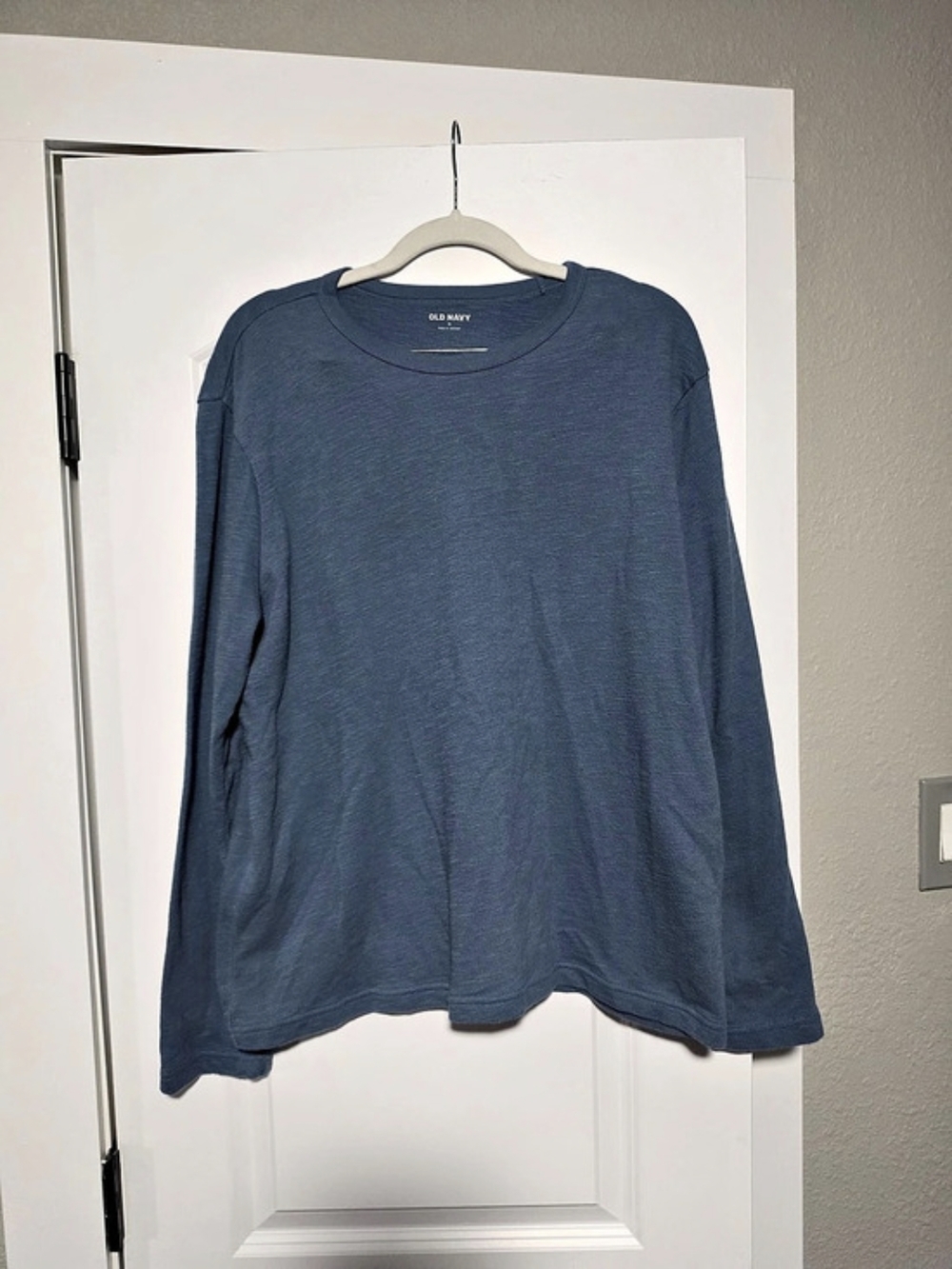 Old Navy Soft-Washed Thermal-Knit Long-Sleeve T-Shirt Blue